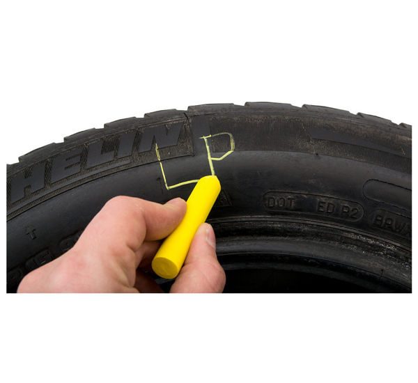 Tire chalk, marker REDATS PREMIUM - yellow, unwashed 10 pcs - Fixassist